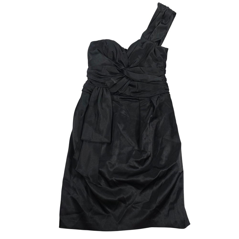 Nanette Lepore Bergdorf Goodman One Shoulder Cocktail Dress Black 0 Womens LBD